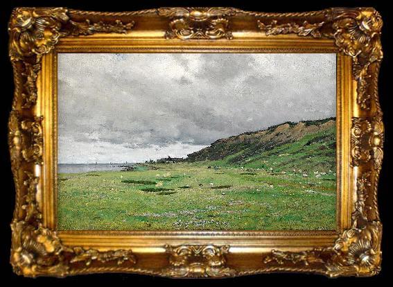 framed  Axel Lindman Coastal Landscape, Normandie, ta009-2